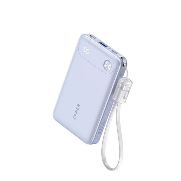 پاوربانک 10000 میلی آمپر 22.5 وات انکر مدل پورتابل شارژ A1257 Anker Portable Charger Power Bank رنگ بنفش