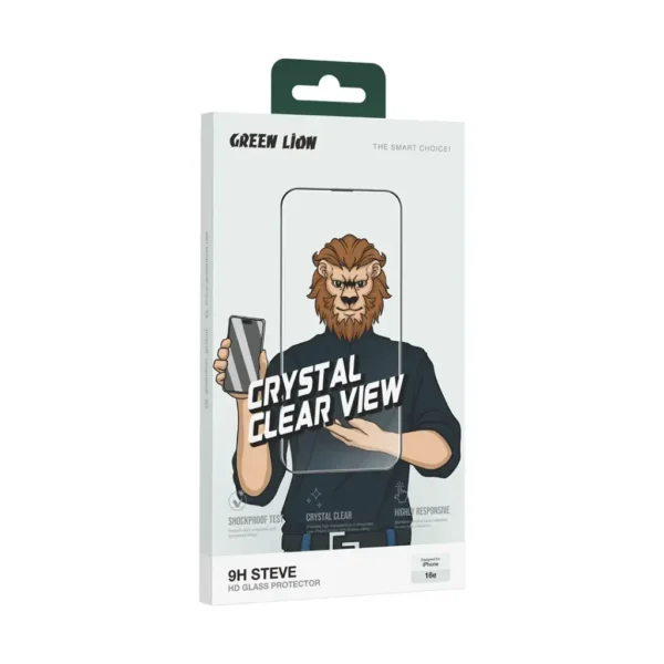 گلس گرین شفاف مناسب برای آیفون 16 ایی - Steve Glass Crystal Clear iPhone 16e