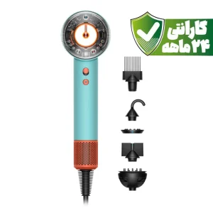سشوار هوشمند دایسون مدل Dyson Supersonic Nural HD16-Ceramic Patina/Topaz (سرامیک فیروزه‌ای/نارنجی) با گارانتی ۲۴ ماه