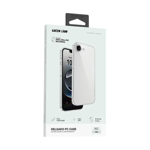 قاب شفاف گرین لاین مناسب ۱۶ ایی مدل Green Lion Delgado iPhone 16e