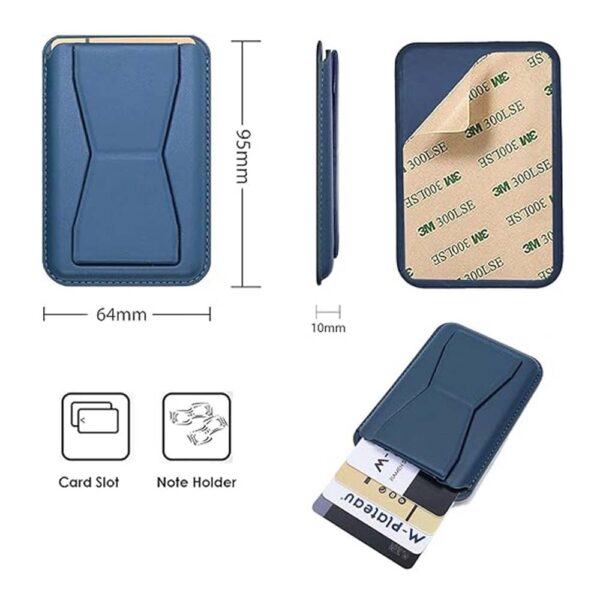 جاکارتی استندی های کپی اپل رنگ آبی | iPhone LEATHER Wallet Blue