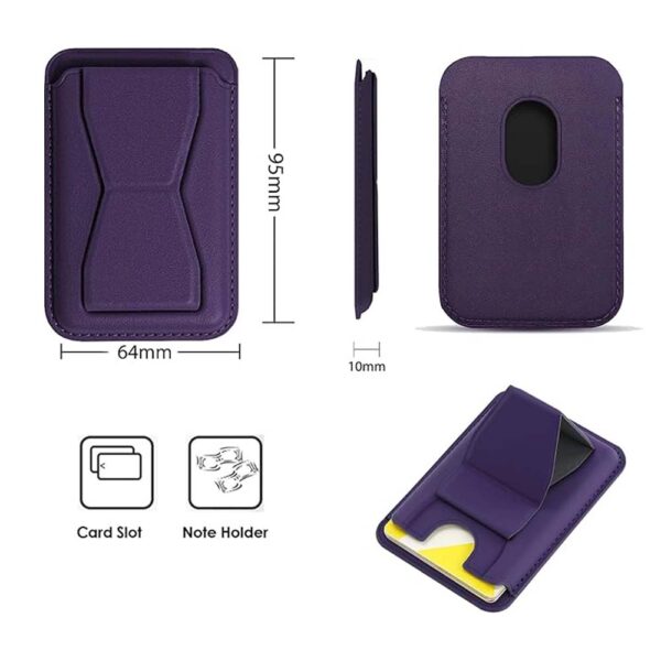 جاکارتی استندی های کپی اپل رنگ بنفش | iPhone LEATHER Wallet Purple