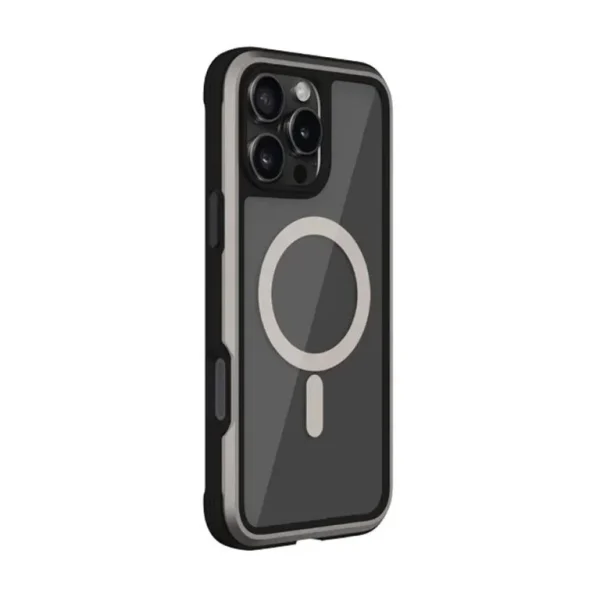 قاب KDOO مگ سیف مدل Mag Ares sport مناسب برای iphone 16 pro | رنگ تیتانیوم گری