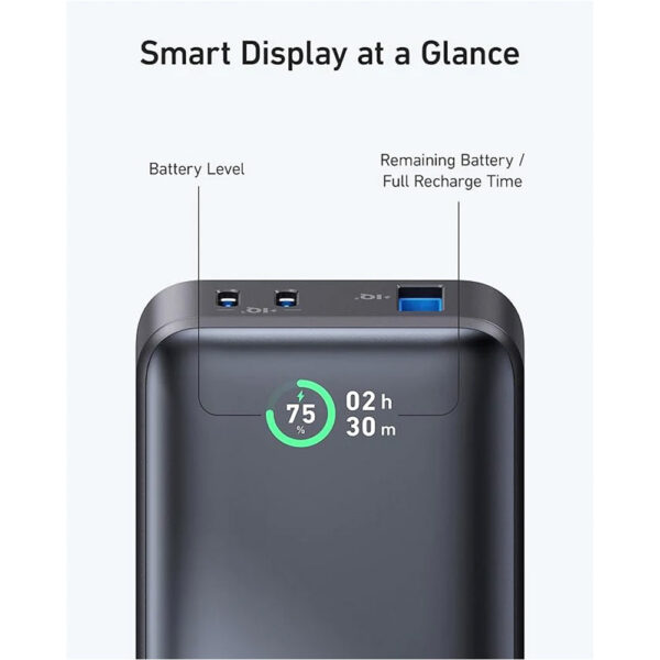 پاوربانک 10000 میلی آمپر 30 وات انکر مدل A1256 Anker Pocket-Sized Power Boost رنگ مشکی