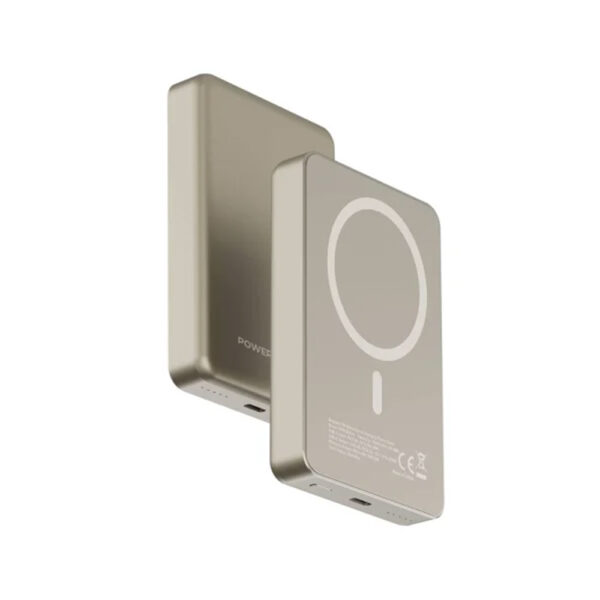 پاوربانک مگ سیف 10000 پاورولوژی Powerology Magsafe Aluminum Power Bank PPBCHA34 - تیتانیوم