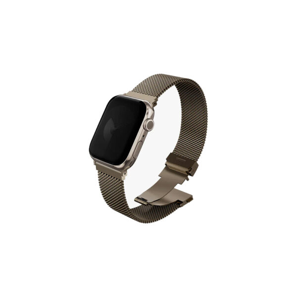 بند اپل واچ برند یونیک مدل Uniq Dante Pro for apple watch 45/46/49 mm رنگ طلایی