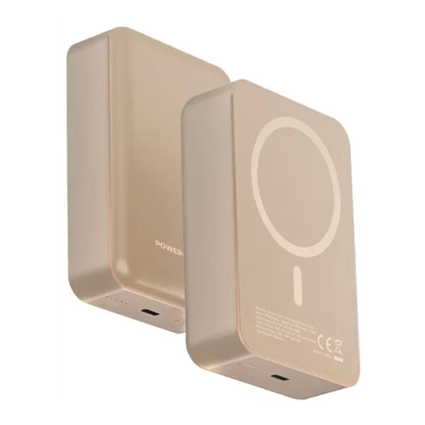 پاوربانک مگ سیف 20000 پاورولوژی Powerology Magsafe Aluminum Power Bank PPBCHA33 - صحرایی
