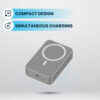 پاوربانک مگ سیف 20000 پاورولوژی Powerology Magsafe Aluminum Power Bank PPBCHA33 - تیتانیوم