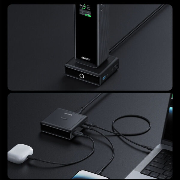 شارژر رو میزی 3 پورت انکر 100 وات مدل Multi-Device Fast Charging - A1902P11