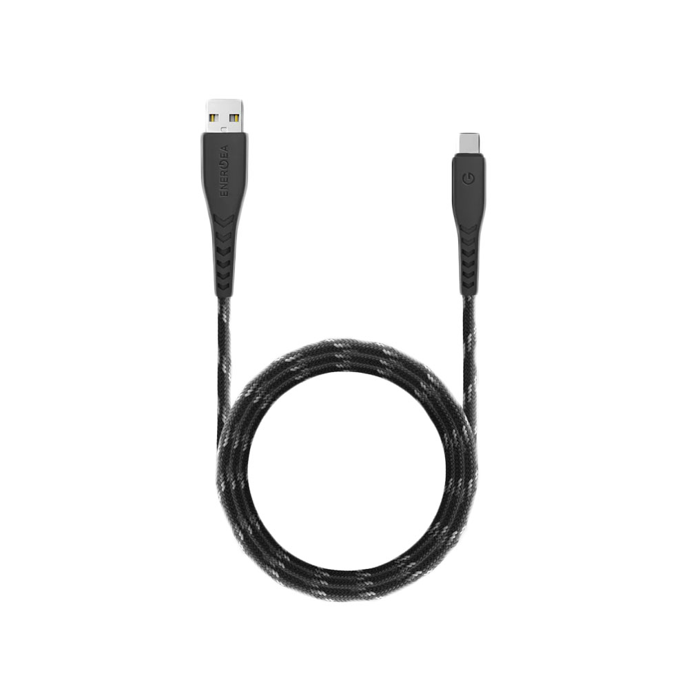 کابل شارژ کنفی انرژیا 3 متری USB-A به USB-C مدل NYLOFLEX رنگ مشکی