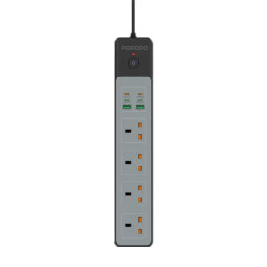 چندراهی برق 3000 وات پرودو Porodo 4AC 65W 3000W Power Strip رنگ مشکی