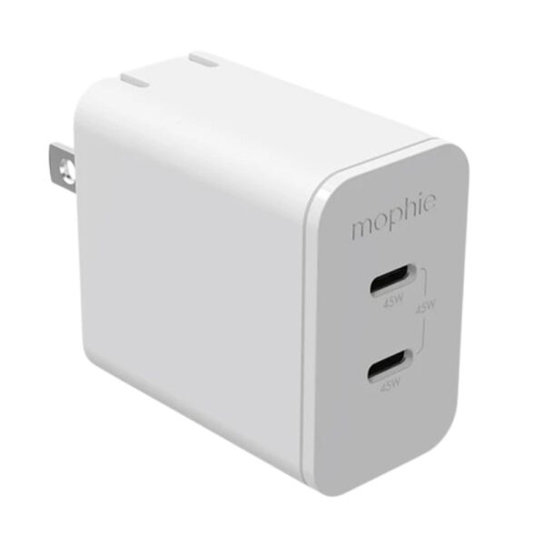 شارژر دیواری موفی 45 وات دو پورت مدل Speedport 45W 2-port GaN USB-C