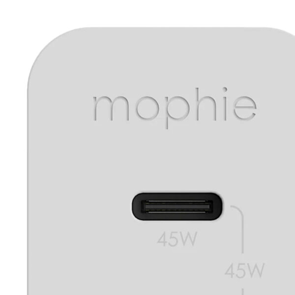 شارژر دیواری موفی 45 وات دو پورت مدل Speedport 45W 2-port GaN USB-C
