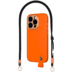 قاب Altra و بند Crossbody Strap موشی مناسب آیفون 14 پرو مکس - نارنجی