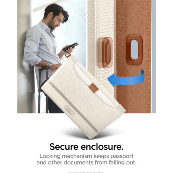 کیف پاسپورت اسپیگن مدل CH280924 رنگ کرم
