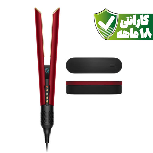 سشوار و صاف‌کننده مو دایسون مدل Dyson Airstrait HT01 (Red Velvet/Gold زرشکی/طلایی) با گارانتی ۲۴ ماهه شرکتی
