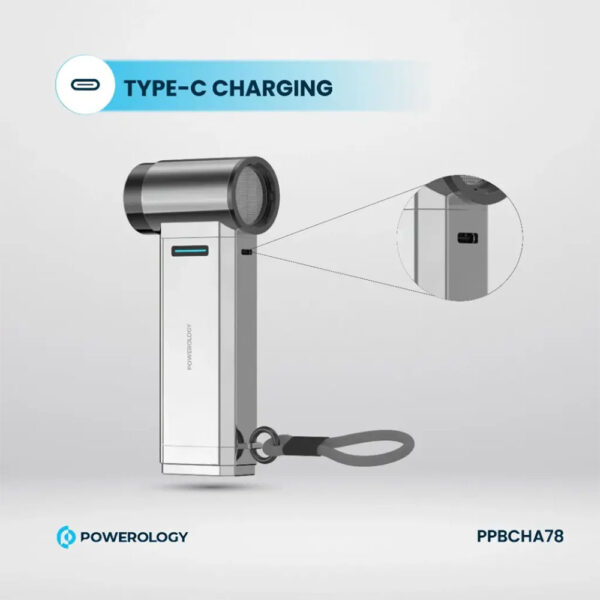 وکیوم و جت فن پاولوژی مدل Powerology Turbo Jet Fan & Vacuum PPBCHA78 رنگ نقره ای