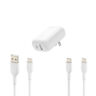 کیت شارژ بلکین کابل USB-C به USB-C + کابل USB-A به USB-C + آد‍‍‍اپتور دوتایی 42W
