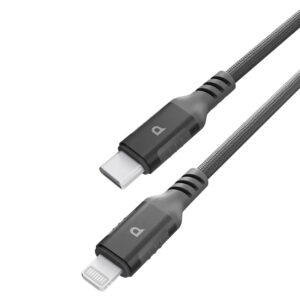 کابل فست شارژ کنفی پاورلوژی 1.2 متری USB-C به Lightning مدل Power Sync Weave رنگ مشکی