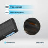 پاوربانک خورشیدی وایرلسی 20000 پاورولوژی Powerology Solar Wireless Charging Power Bank PPBCHA76 - مشکی