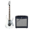 گیتار الکتریک آیبانز مدل Ibanez RG350DXZ به همراه آمپلی فایر فندر مدل MUSTANG 1.V2 با توان خروجی 20 وات با کیف و استند  (دست دوم)
