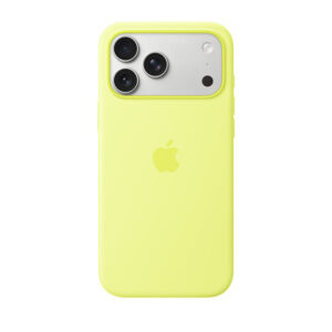 قاب اورجینال اپل آيفون ۱۷ پرو مکس سیلیکونی مدل iPhone 17 Pro Max Silicone Case with MagSafe – Neon Yellow رنگ زرد
