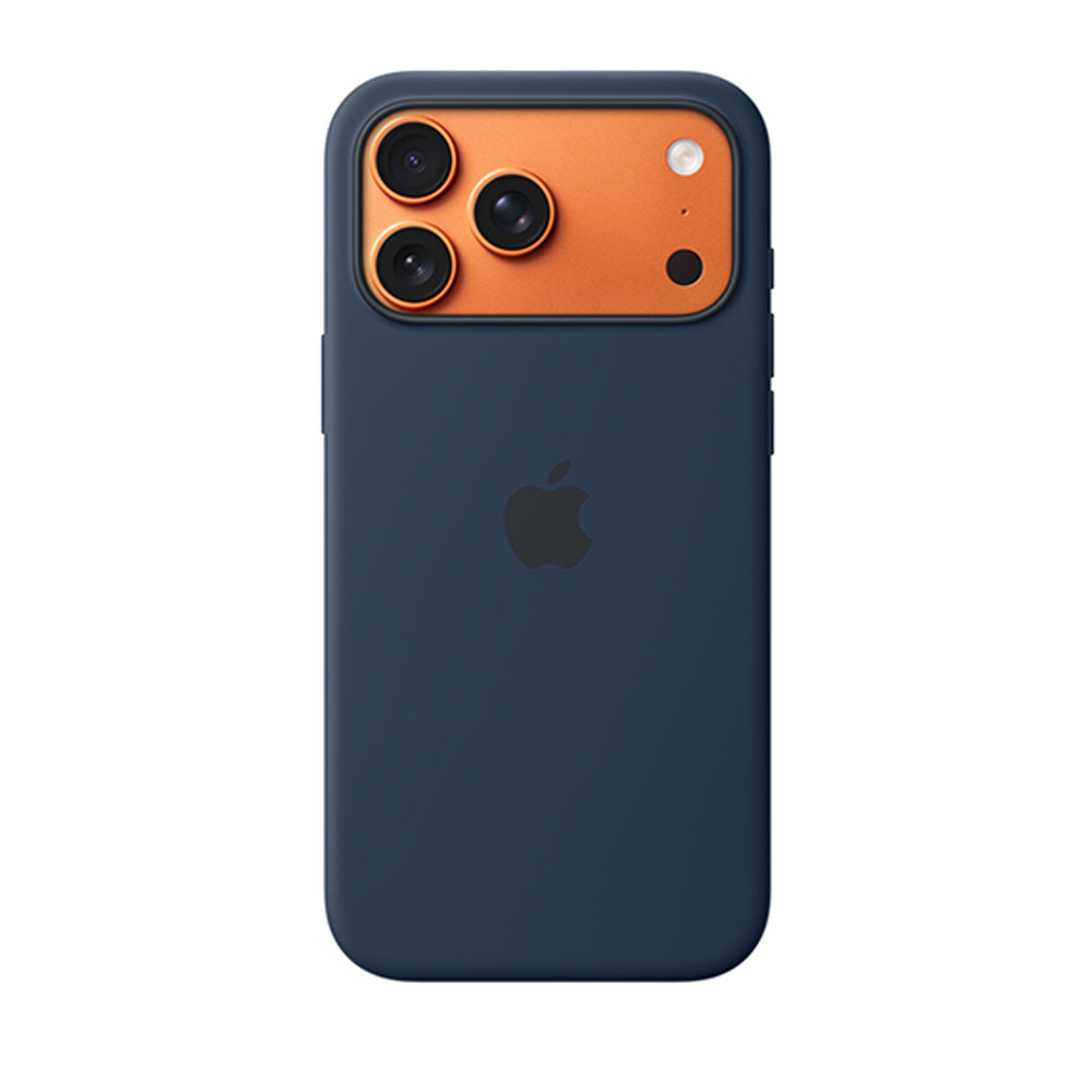 قاب اورجینال اپل آيفون ۱۷ پرو مکس سیلیکونی مدل iPhone 17 Pro Max Silicone Case with MagSafe – Midnight رنگ میدنایت