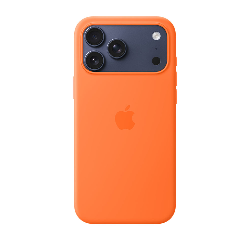 قاب اورجینال اپل آيفون ۱۷ پرو مکس سیلیکونی مدل iPhone 17 Pro Max Silicone Case with MagSafe – Orange رنگ نارنجی