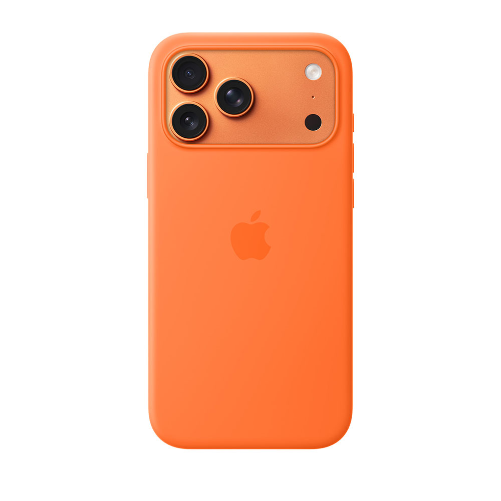 قاب اورجینال اپل آيفون ۱۷ پرو مکس سیلیکونی مدل iPhone 17 Pro Max Silicone Case with MagSafe – Orange رنگ نارنجی