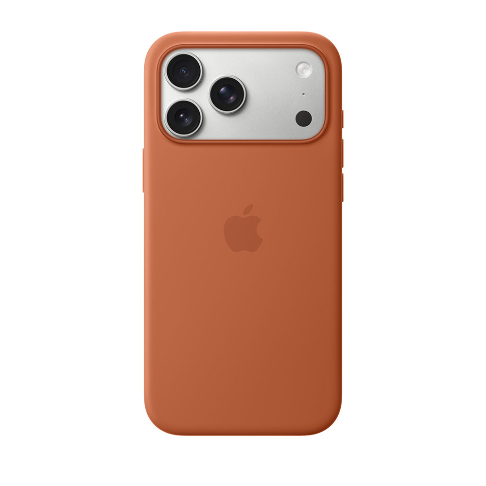 قاب اورجینال اپل آيفون ۱۷ پرو مکس سیلیکونی مدل iPhone 17 Pro Max Silicone Case with MagSafe – Terra Cotta رنگ قهوه ای