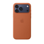 قاب اورجینال اپل آيفون ۱۷ پرو مکس سیلیکونی مدل iPhone 17 Pro Max Silicone Case with MagSafe – Terra Cotta رنگ قهوه ای