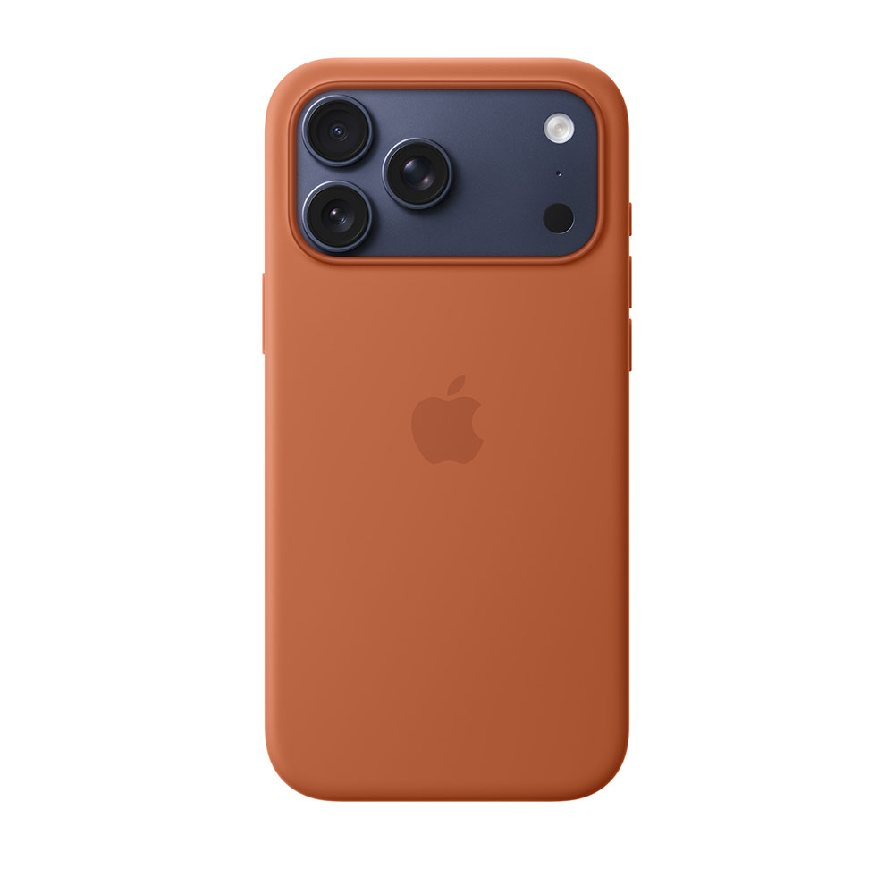 قاب اورجینال اپل آيفون ۱۷ پرو مکس سیلیکونی مدل iPhone 17 Pro Max Silicone Case with MagSafe – Terra Cotta رنگ قهوه ای