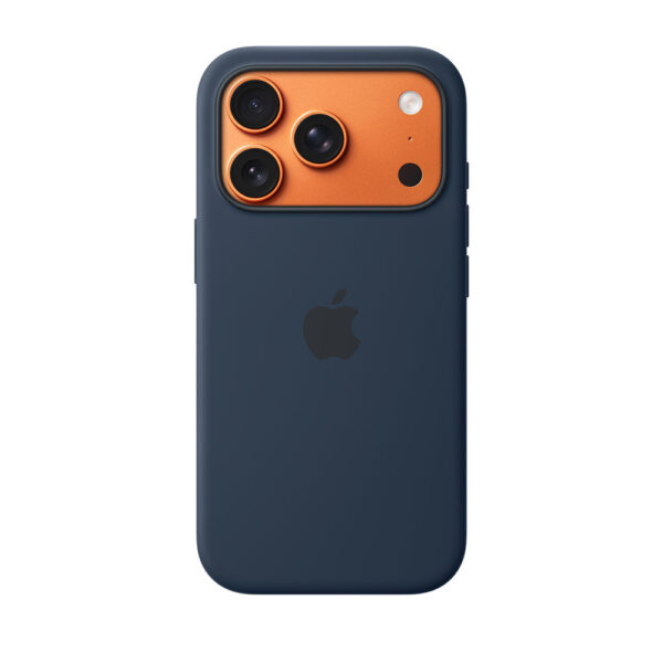 قاب اورجینال اپل آيفون ۱۷ پرو سیلیکونی مدل iPhone 17 Pro Silicone Case with MagSafe – Midnight رنگ میدنایت