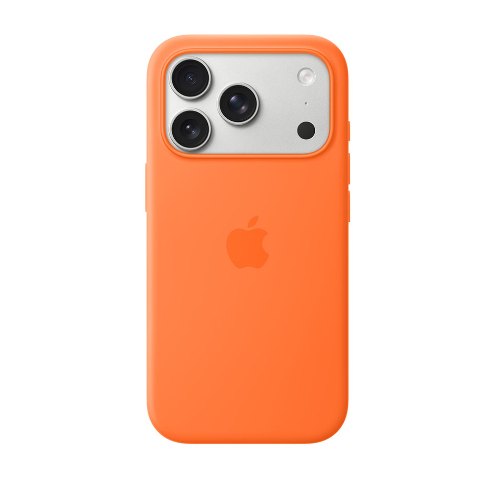 قاب اورجینال اپل آيفون ۱۷ پرو سیلیکونی مدل iPhone 17 Pro Silicone Case with MagSafe – Orange رنگ نارنجی