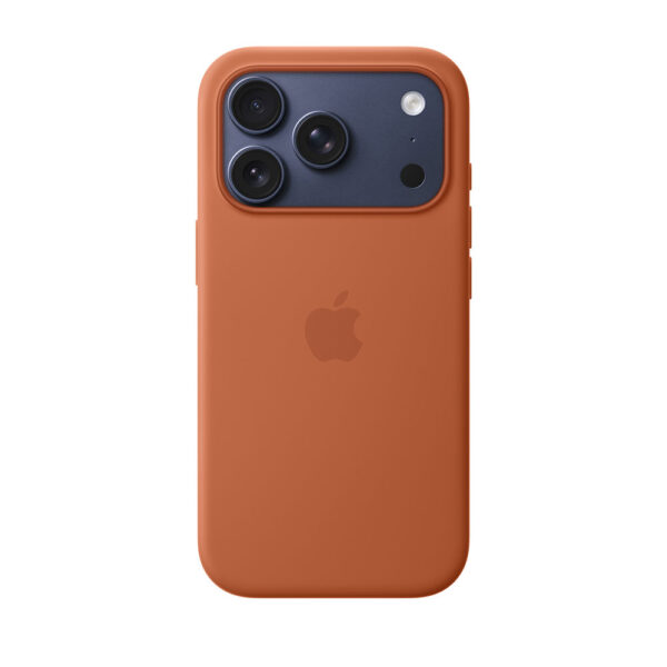 قاب اورجینال اپل آيفون ۱۷ پرو سیلیکونی مدل iPhone 17 Pro Silicone Case with MagSafe – Terra Cotta رنگ قهوه ای
