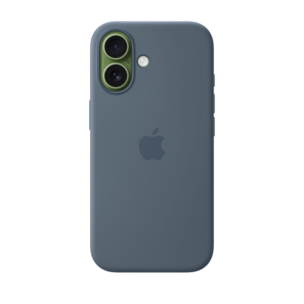 قاب اورجینال اپل آيفون ۱۷ سیلیکونی مدل iPhone 17 Silicone Case with MagSafe – Anchor Blue رنگ آبی