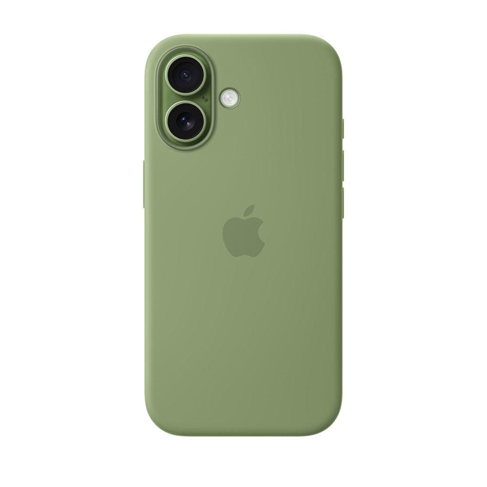 قاب اورجینال اپل آيفون ۱۷ سیلیکونی مدل iPhone 17 Silicone Case with MagSafe – Light Moss رنگ سبز