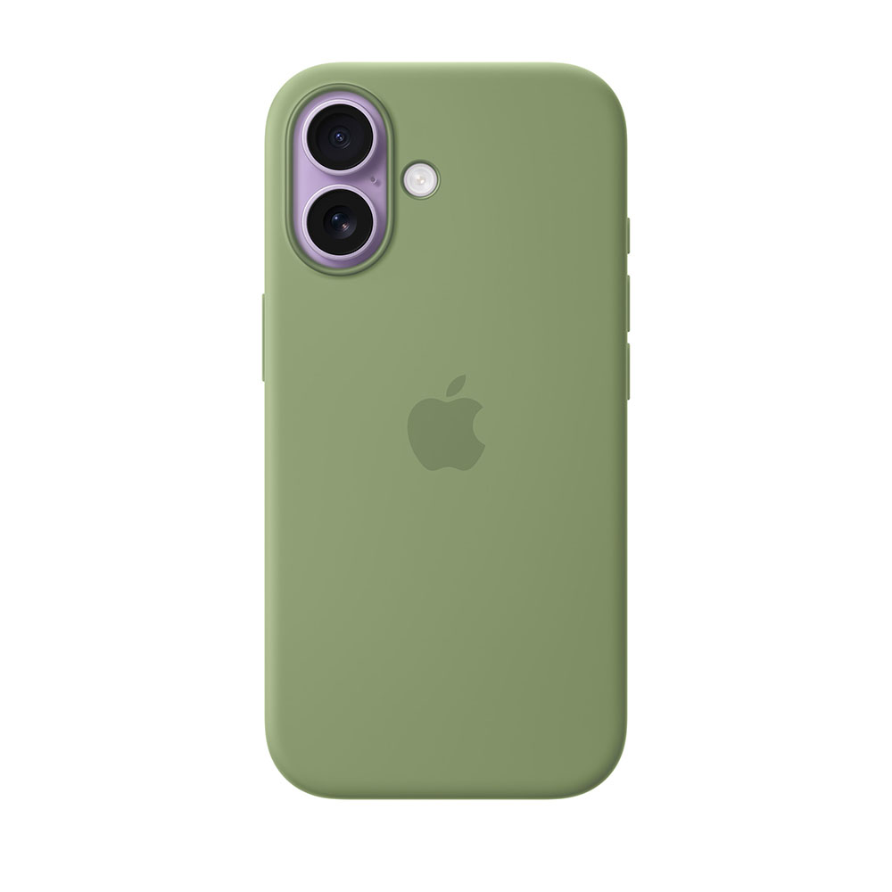 قاب اورجینال اپل آيفون ۱۷ سیلیکونی مدل iPhone 17 Silicone Case with MagSafe – Light Moss رنگ سبز