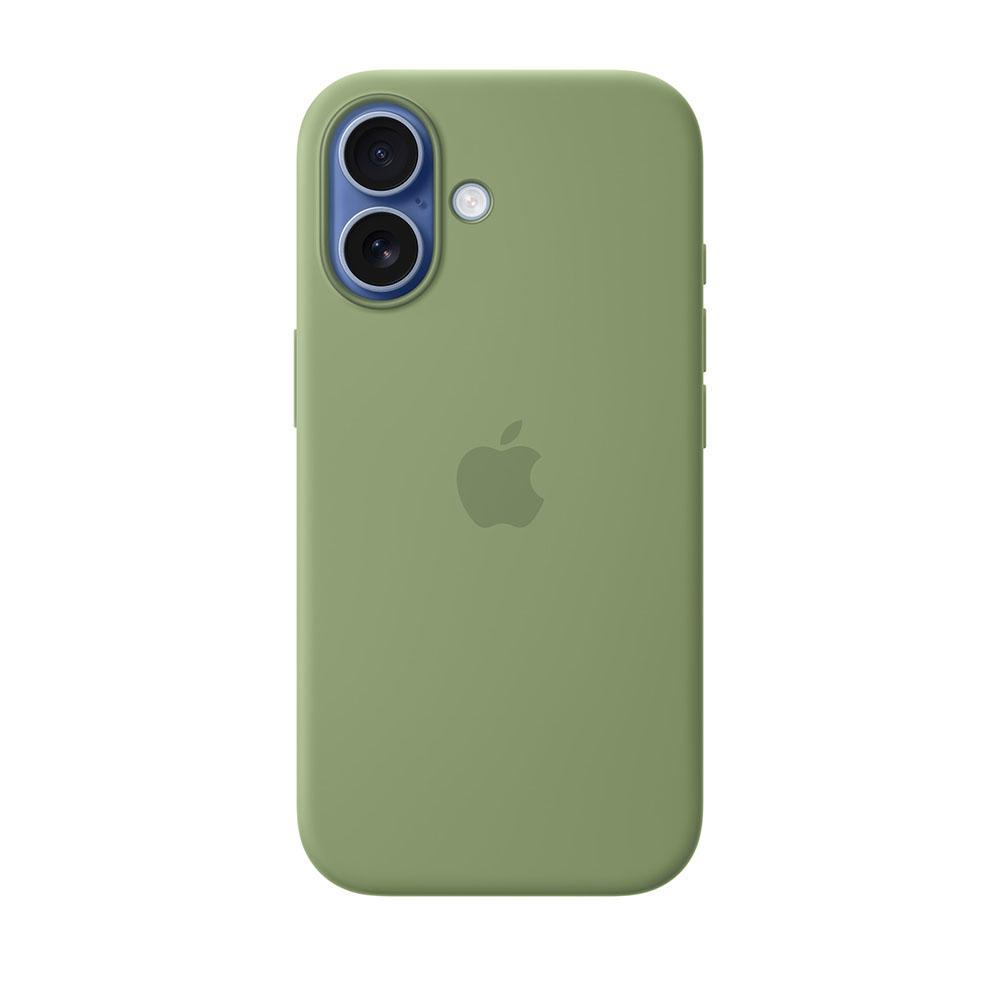 قاب اورجینال اپل آيفون ۱۷ سیلیکونی مدل iPhone 17 Silicone Case with MagSafe – Light Moss رنگ سبز