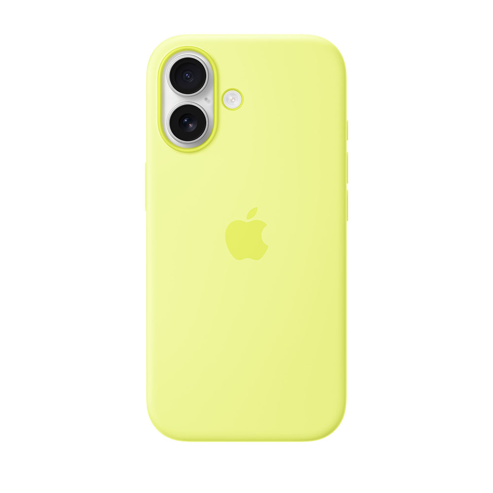 قاب اورجینال اپل آيفون ۱۷ سیلیکونی مدل iPhone 17 Silicone Case with MagSafe – Neon Yellow رنگ زرد