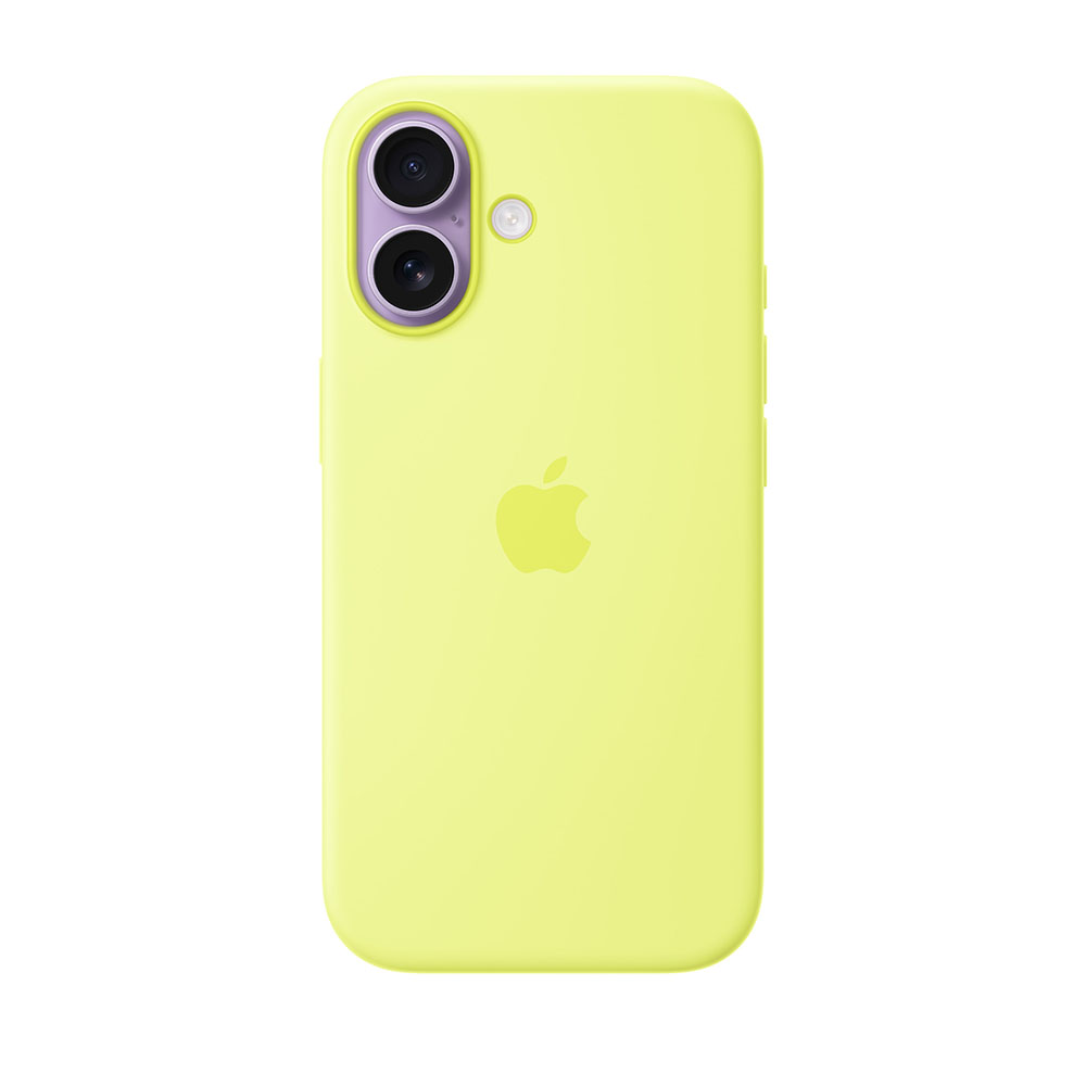 قاب اورجینال اپل آيفون ۱۷ سیلیکونی مدل iPhone 17 Silicone Case with MagSafe – Neon Yellow رنگ زرد