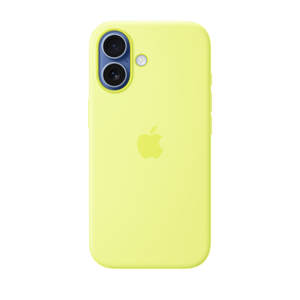 قاب اورجینال اپل آيفون ۱۷ سیلیکونی مدل iPhone 17 Silicone Case with MagSafe – Neon Yellow رنگ زرد