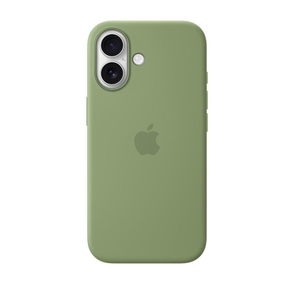قاب اورجینال اپل آيفون ۱۷ سیلیکونی مدل iPhone 17 Silicone Case with MagSafe – Light Moss رنگ سبز