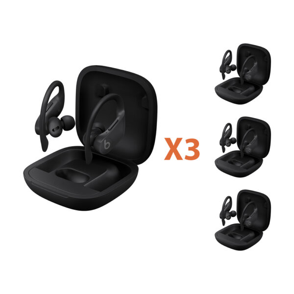 هدفون بی سیم بیتس مدل Powerbeats Pro رنگ مشکی  پارت نامبر LLA (2024) پکیج ۳ تایی