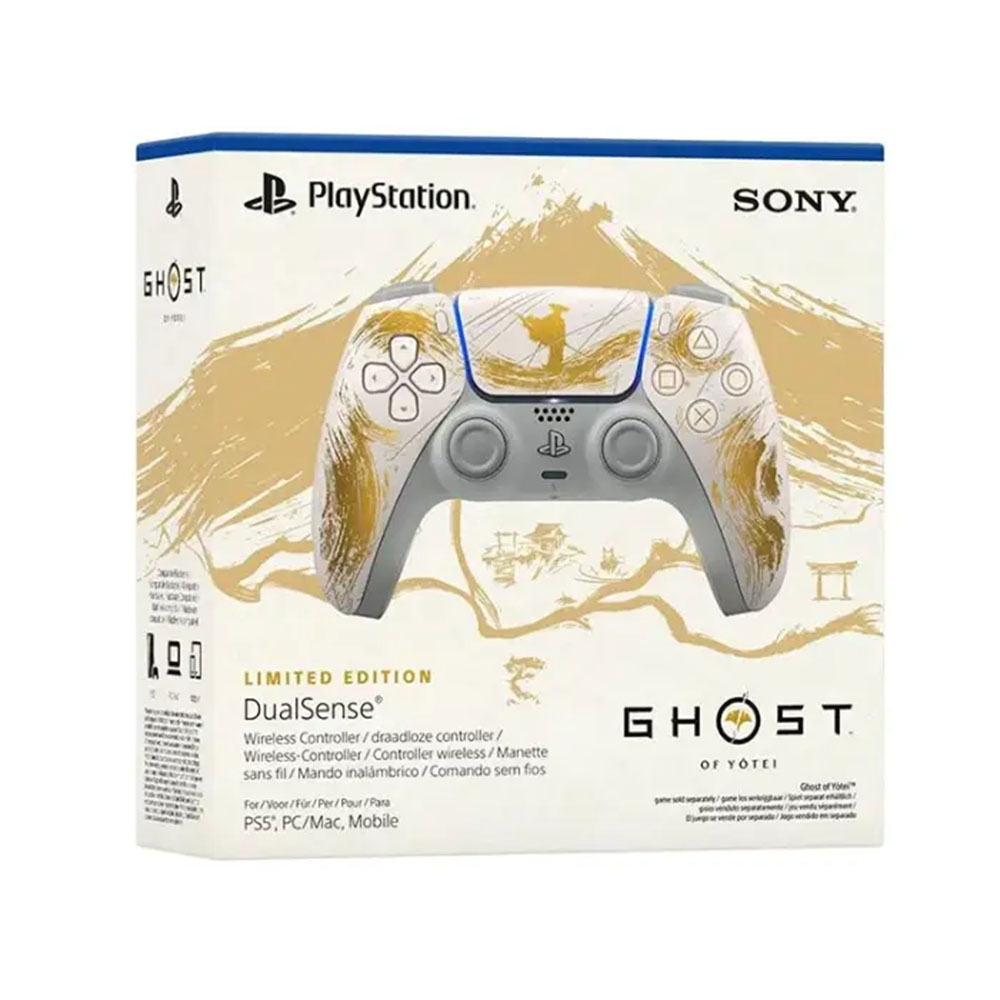 کنترلر پلی استیشن 5 مدل DualSense PlayStation Ghost of Yotei Limited Edition - رنگ طایی
