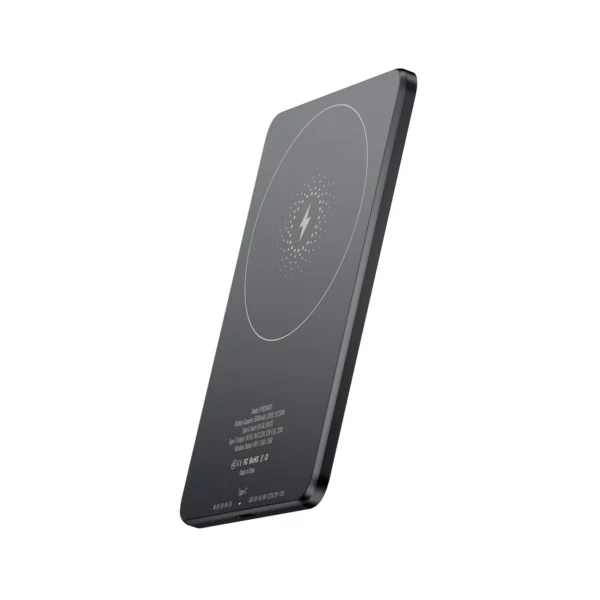 پاوربانک مگ سیف پاورولوژی 5000 میلی‌آمپر 15 واتی مدل Powerology Ultra-Thin 5000mAh MagSafe- خاکستری