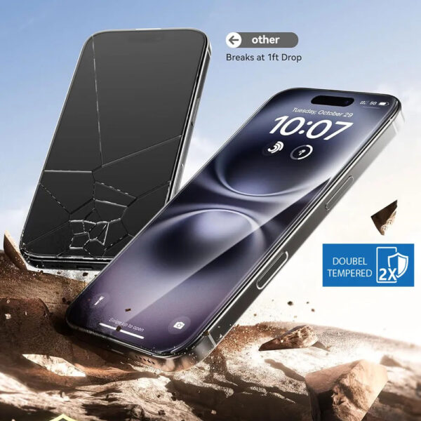 گلس جی تک شفاف برای آیفون سری ۱۷ مدل G-FORCE HD