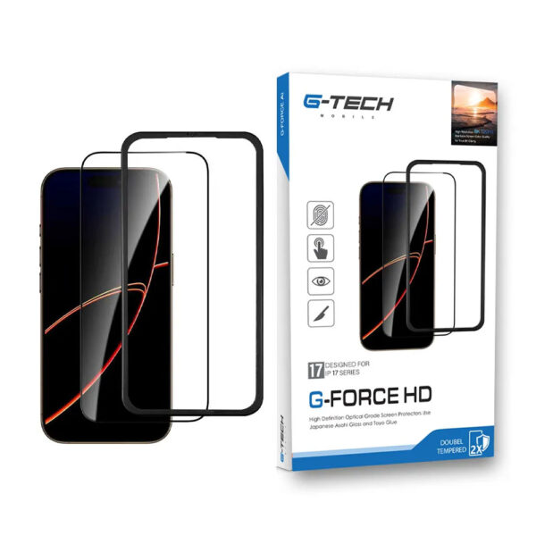 گلس جی تک شفاف برای آیفون سری ۱۷ مدل G-FORCE HD