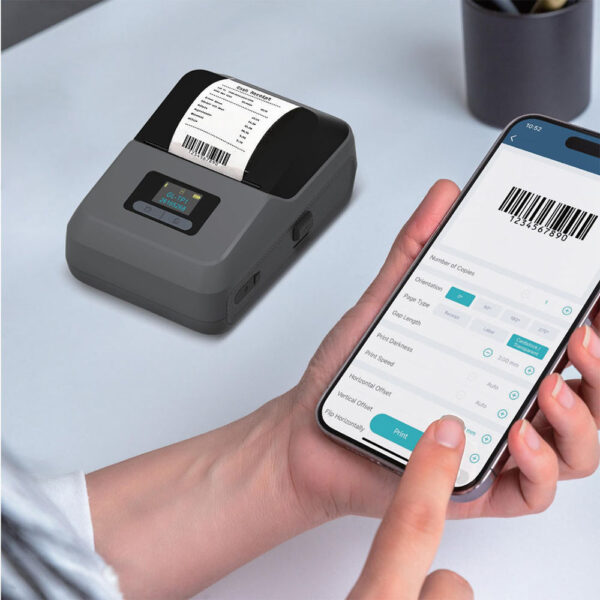 چاپگر حرارتی گرین لاین مدل Green Lion Thermal Printer رنگ خاکستری