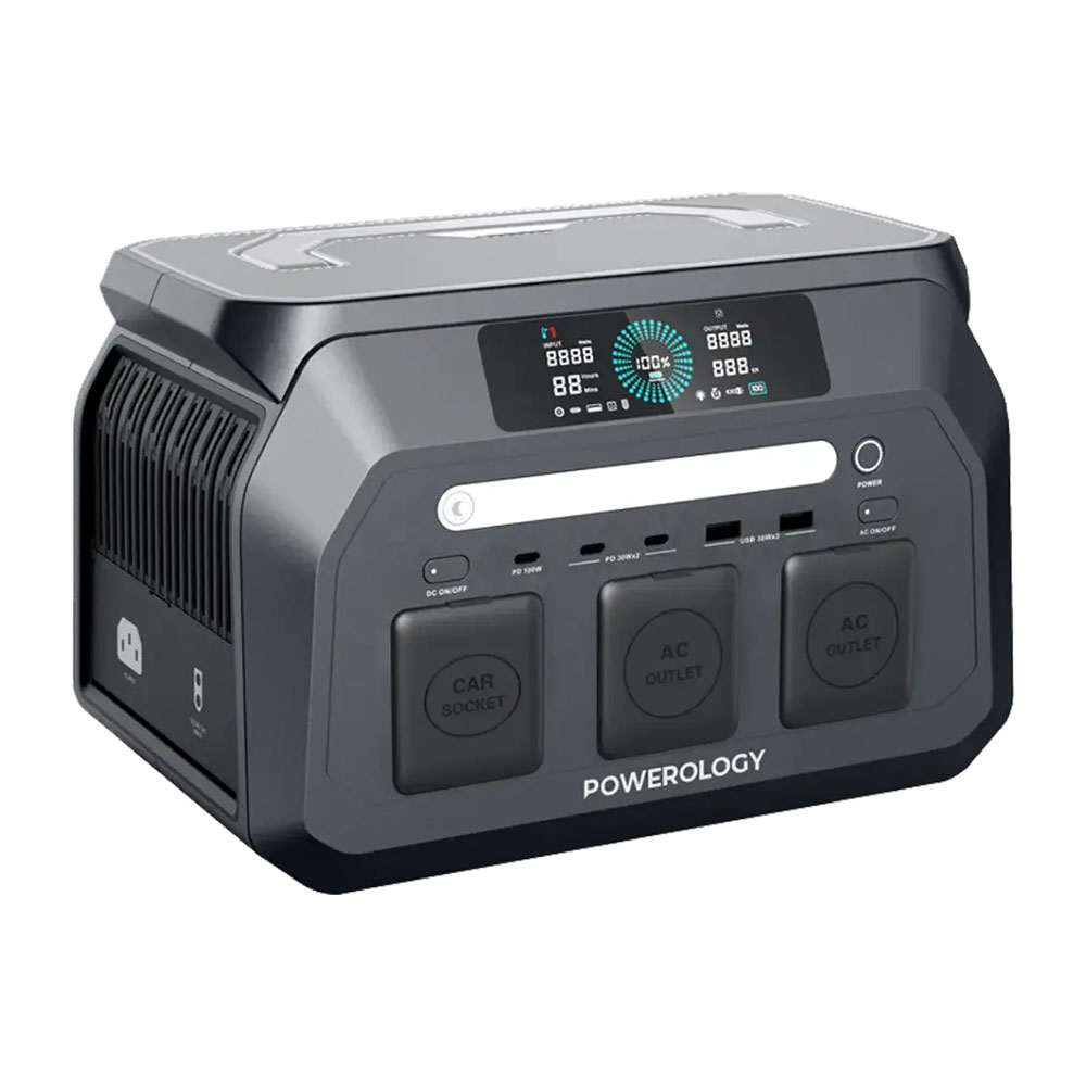 پاور استیشن پاورلوژی Powerology Dynamic800 Portable Power Station 800W رنگ مشکی